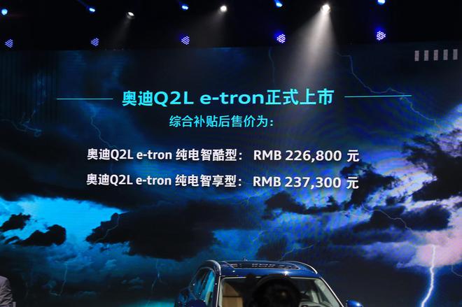 奥迪e-tron/Q2L e-tron上市 售69.28万起/22.68万起