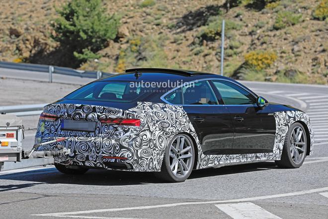 奥迪也玩假排气?新款奥迪A5 Sportback谍照曝光 奥迪也玩假排气?新款奥迪A5 Sportback谍照曝光