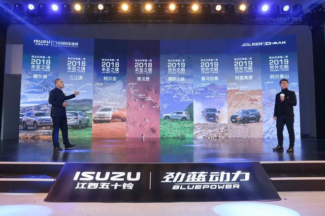 左:江西五十铃汽车销售服务有限公司SUV品牌部经理 黄浩 右:《中国国家地理》杂志社科考部主任 陈辉