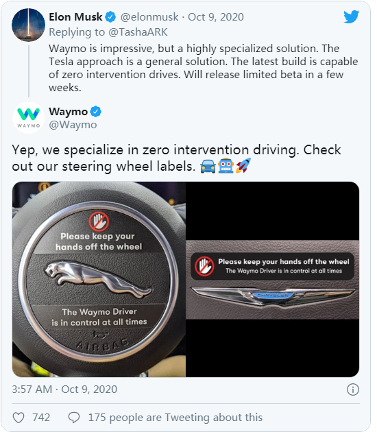 热评马斯克舌战Waymo 自动驾驶汽车“房间里的大象”初现