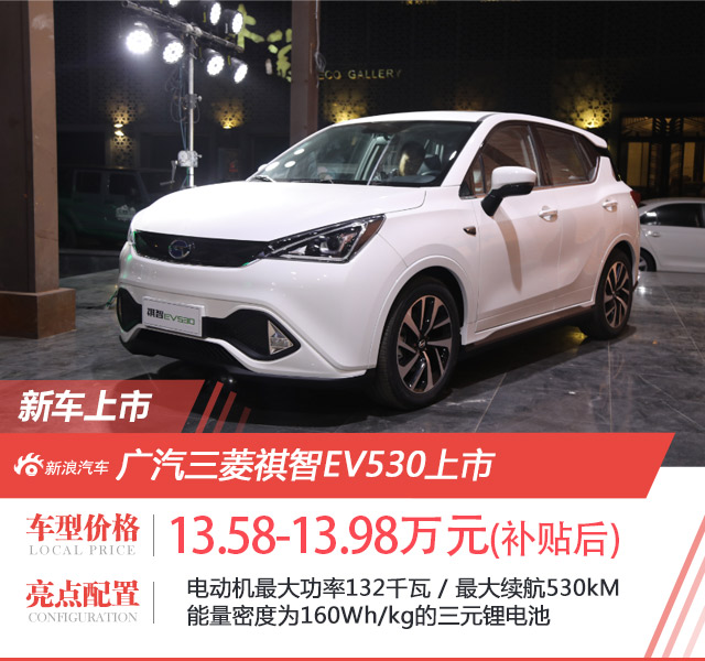 祺智EV530上市 补贴后售价13.58-13.98万元