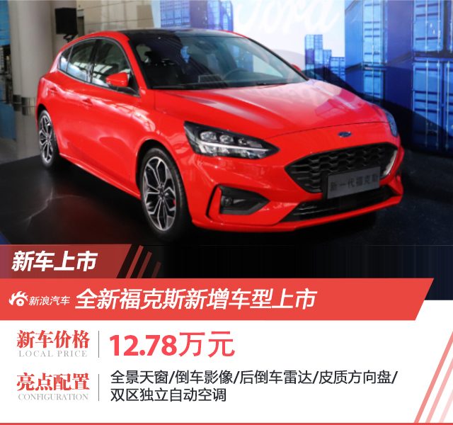 全新福克斯新增1.5L车型 售价12.78万元