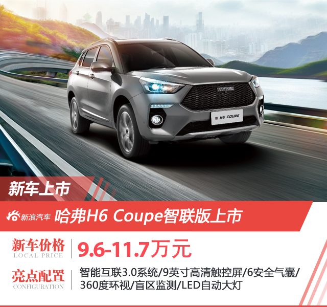 新哈弗H6 Coupe智联版上市 售价9.6-11.7万元