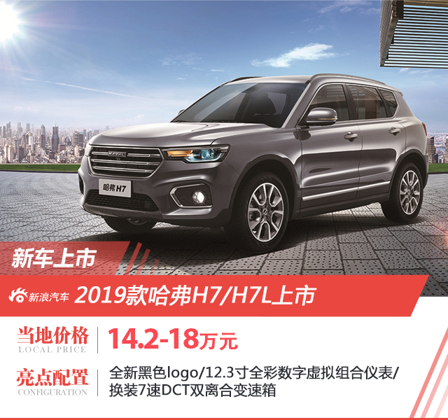 2019款哈弗H7/H7L正式上市 售价14.2-18万元