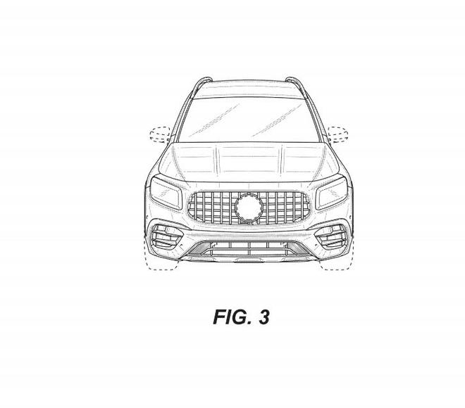 梅赛德斯-AMG GLB 45专利图曝光 四出式排气尾管设计