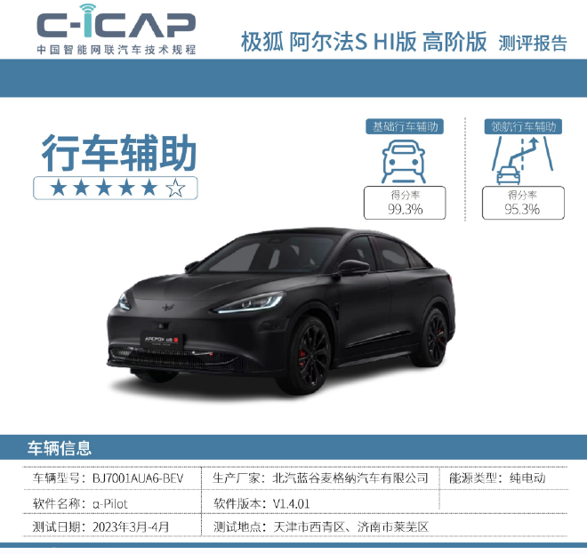 极狐阿尔法S 先行版城区NCA解锁京渝杭