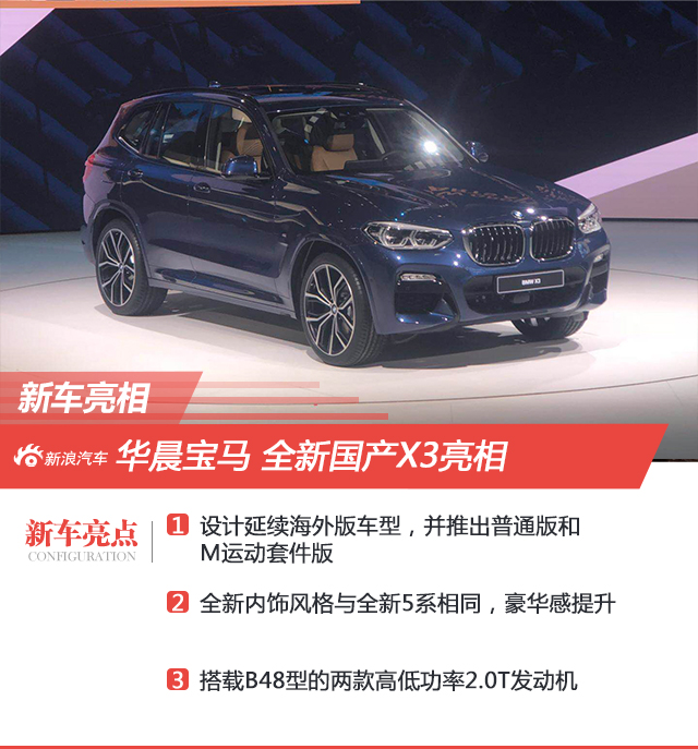 2018北京车展:国产全新宝马X3亮相