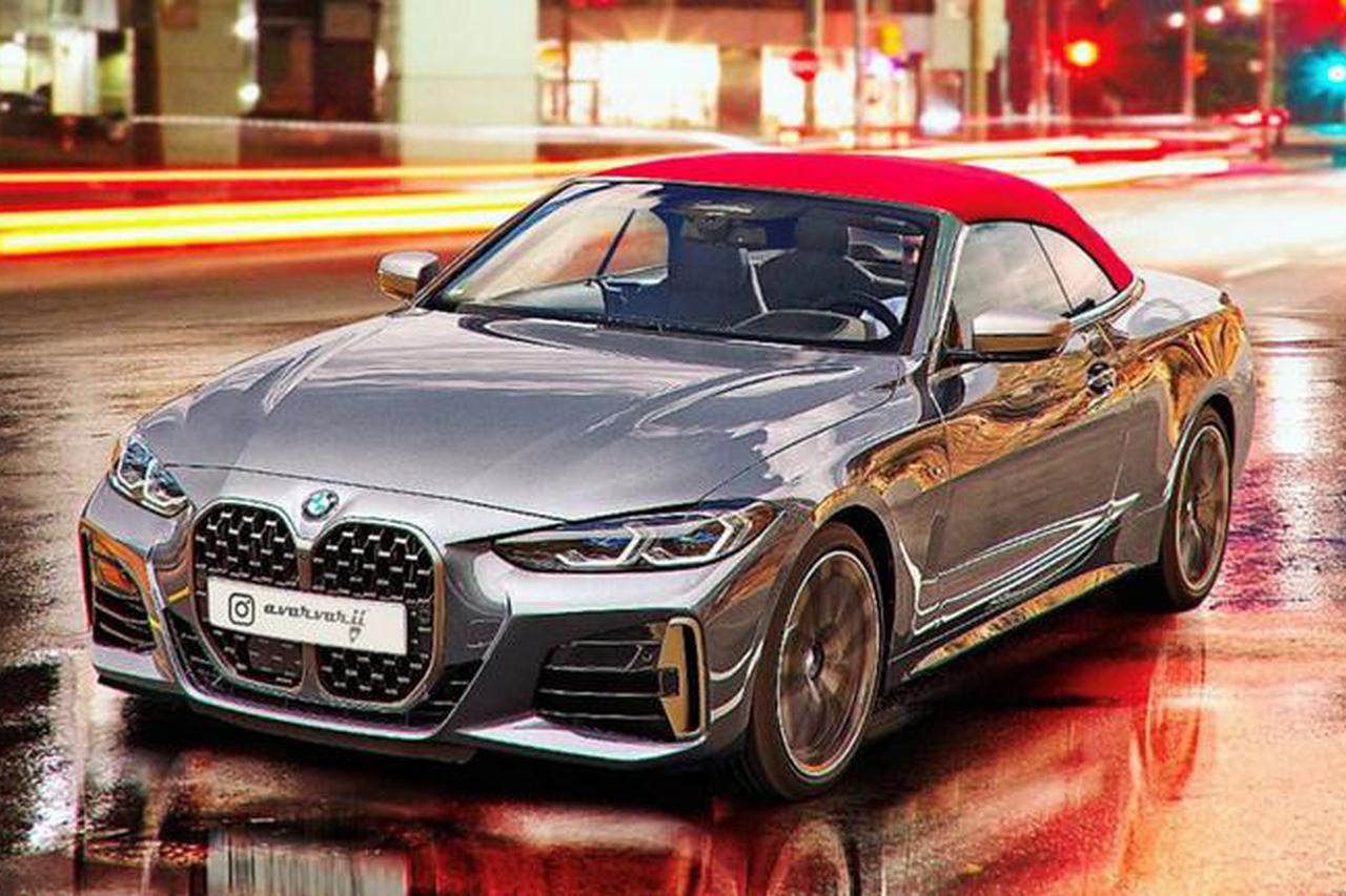 宝马新一代4系敞篷版图片曝光 配惹眼的红色顶篷