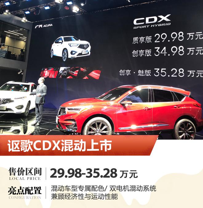 2018北京车展：讴歌CDX混动版上市