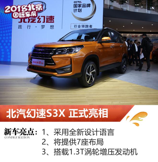 2018北京车展：北汽幻速S3X亮相