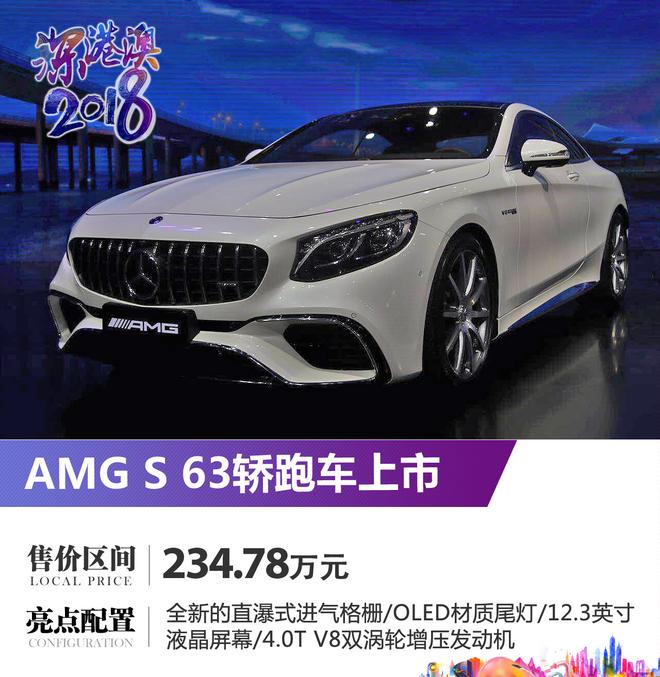 2018深港澳车展：AMG S 63轿跑车上市