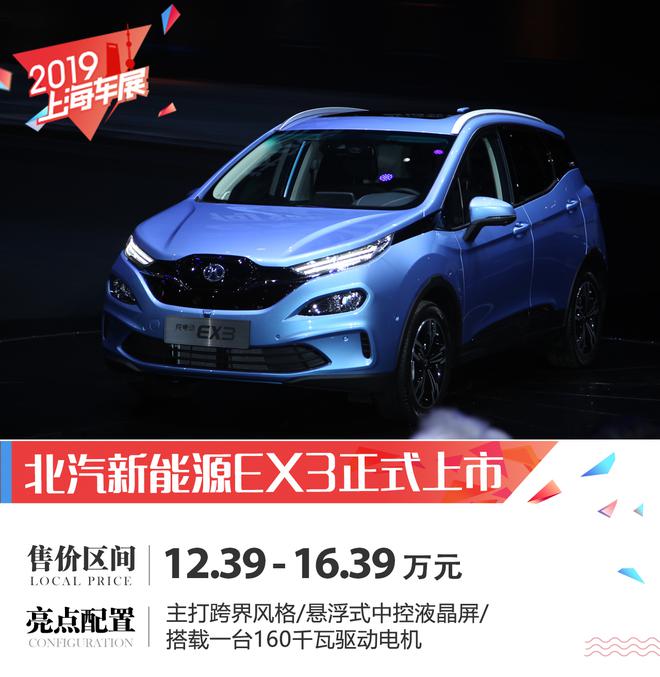 2019上海车展：北汽新能源EX3正式上市