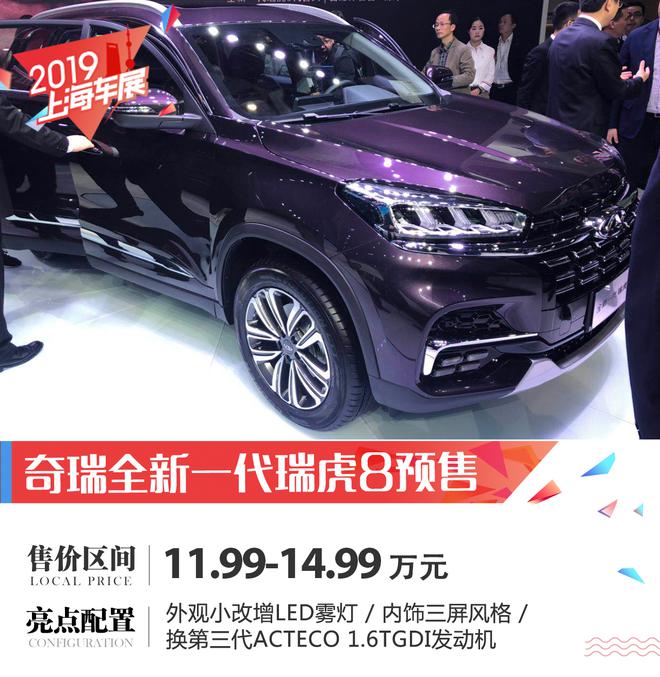2019上海车展:奇瑞瑞虎8开启预售