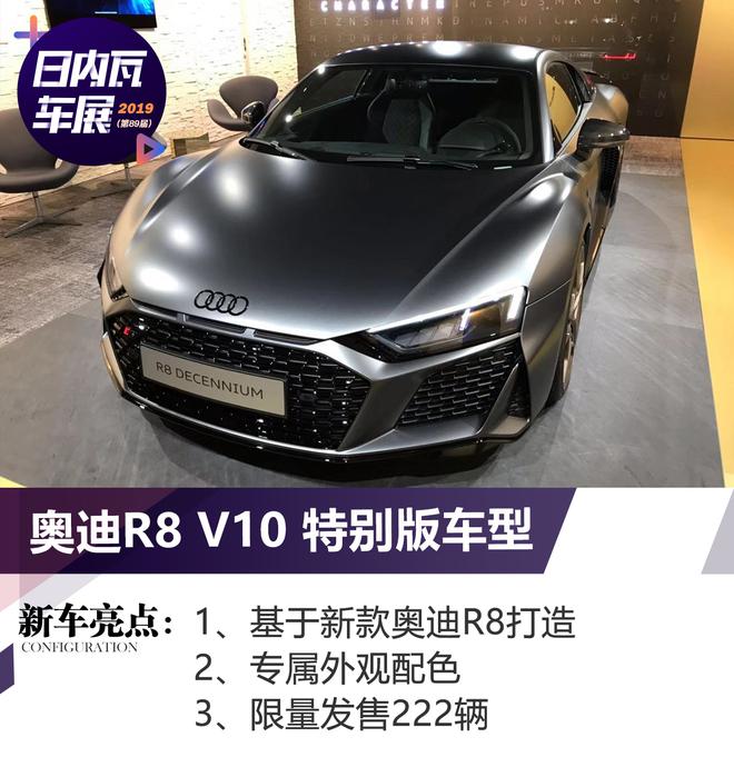 2019日内瓦车展：奥迪R8 V10 Decennium亮相