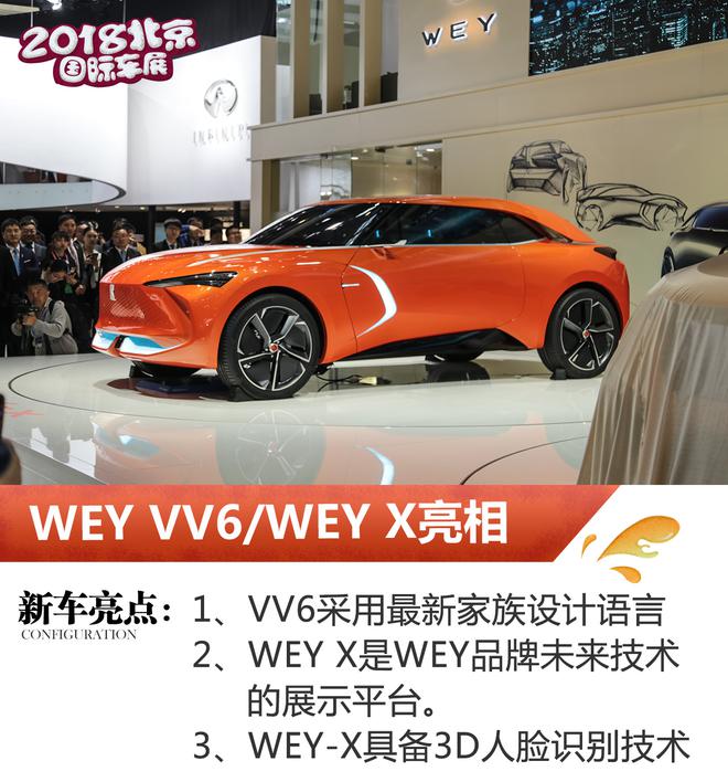 2018北京车展：WEY VV6及X概念车亮相