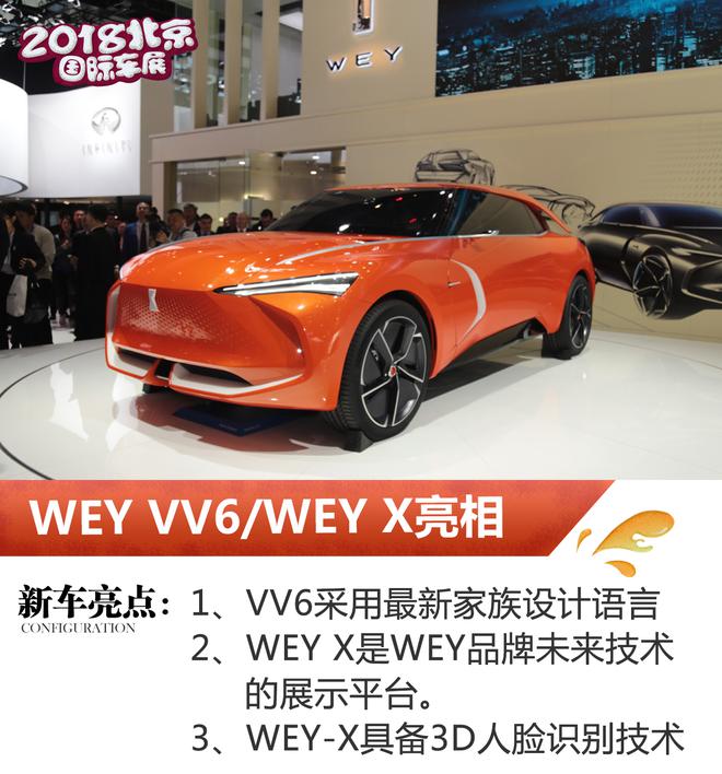 2018北京车展：WEY VV6/WEY X亮相