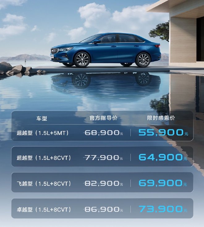 吉利帝豪400万纪念款上市 限时感恩价5.59万起