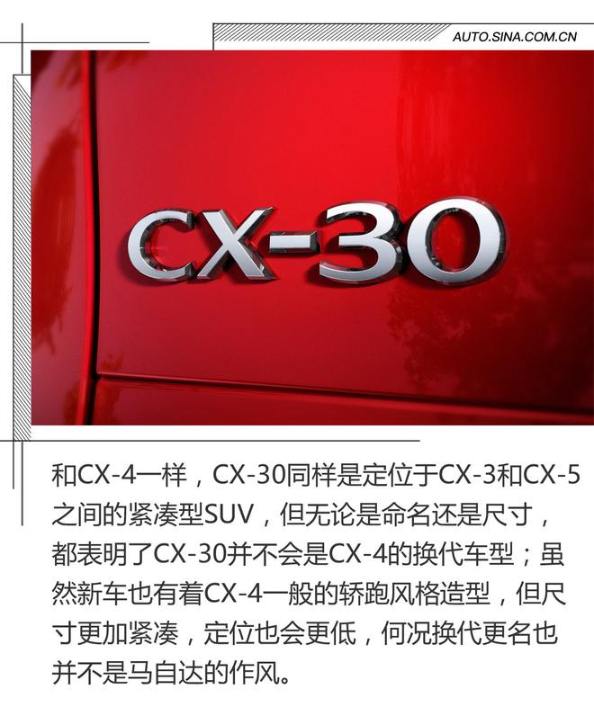 能走量的“CX-4” 马自达CX-30官图解析