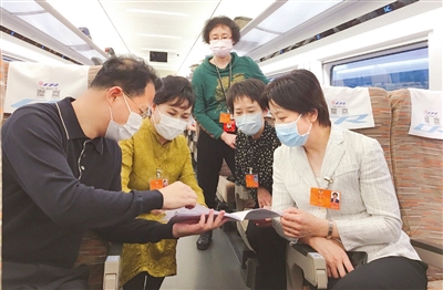委员们就提案进行讨论 (照片由全国政协委员李瑛提供)
