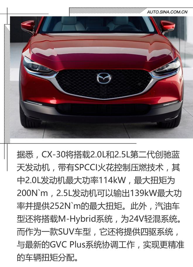 能走量的“CX-4” 马自达CX-30官图解析