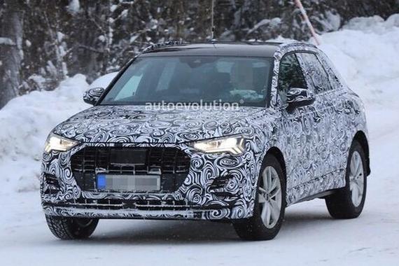 新款奥迪Q3谍照曝光 头尾灯造型有变化/或增长轴距