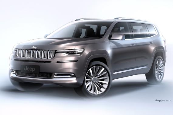 Jeep大指挥官效果图发布 第二季度上市