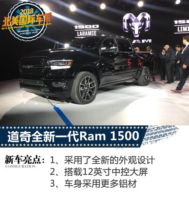 2018北美车展：道奇全新Ram 1500亮相