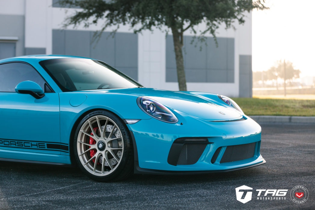 美得很 Porsche GT3 Vossen S21 前面20寸，后面21寸