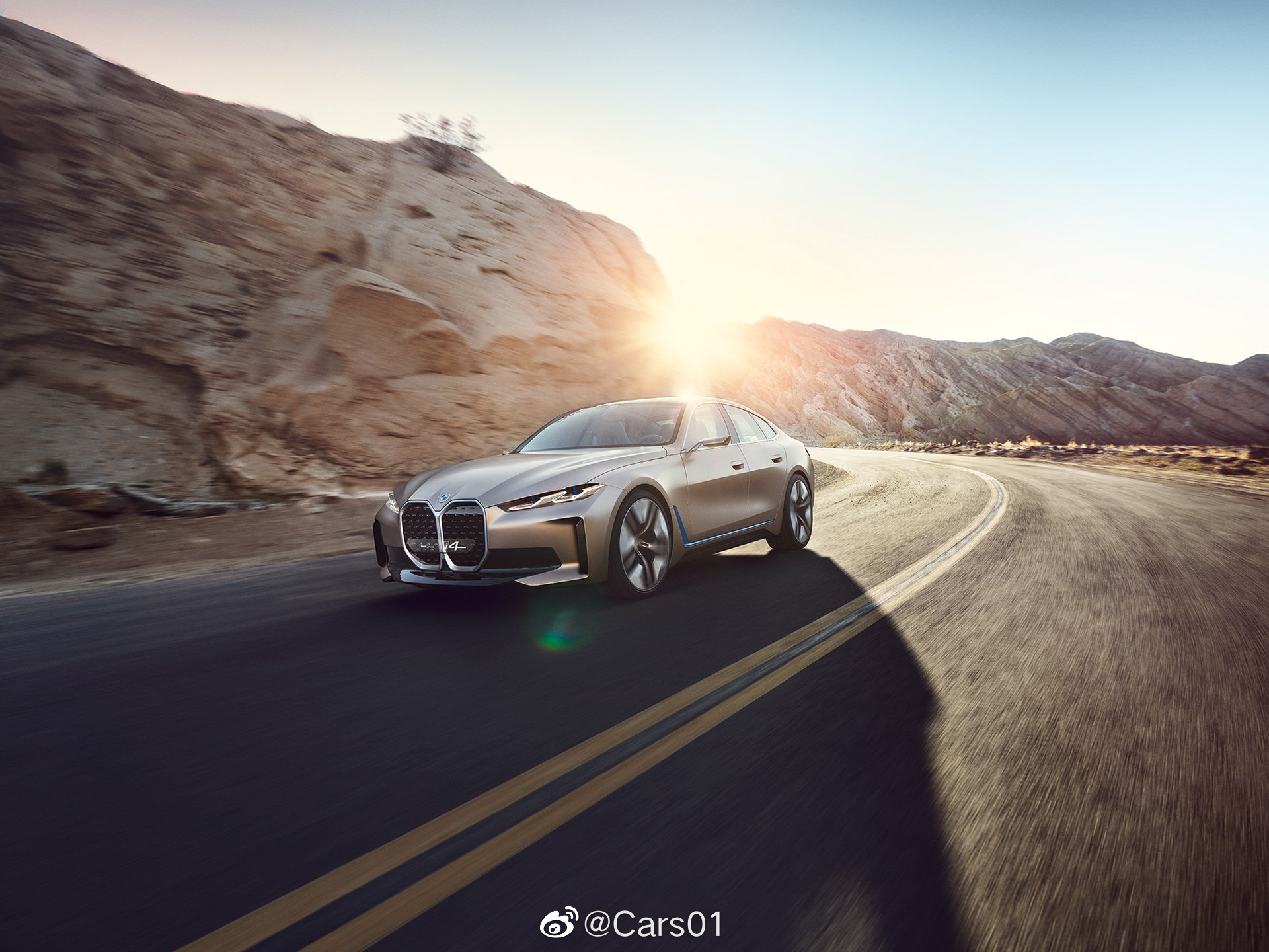 用复古的胶片影调表达当代的设计趋势，BMW Concept i4