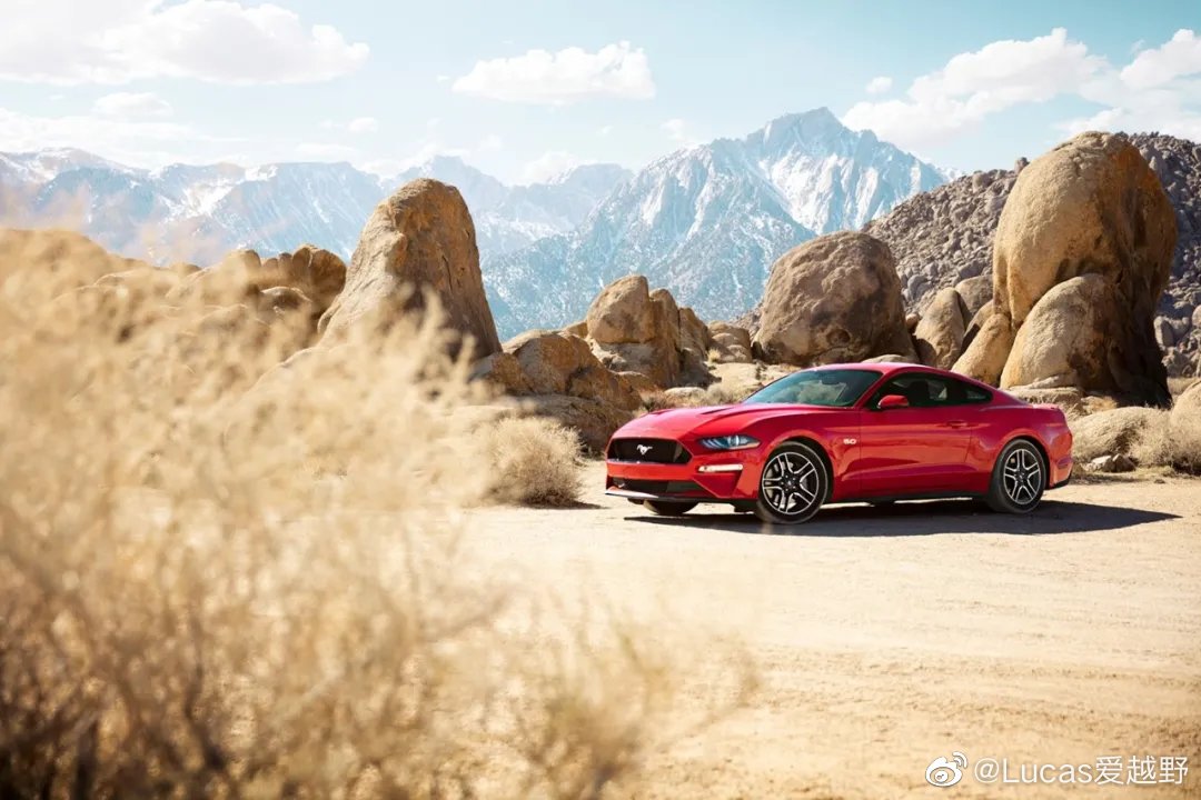 荒野中的Mustang GT，荒凉中的一抹红