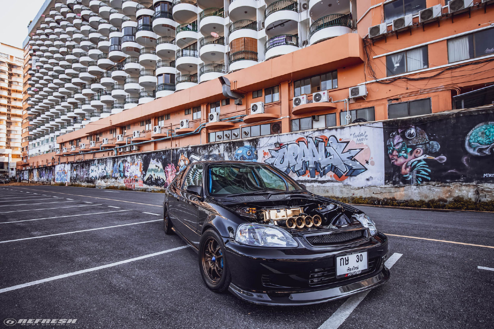 泰仔很喜欢玩这款 本田思域 EK Coupe