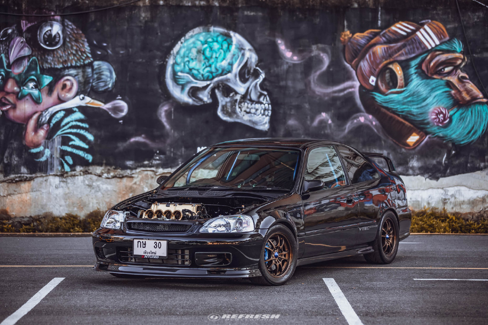 泰仔很喜欢玩这款 本田思域 EK Coupe