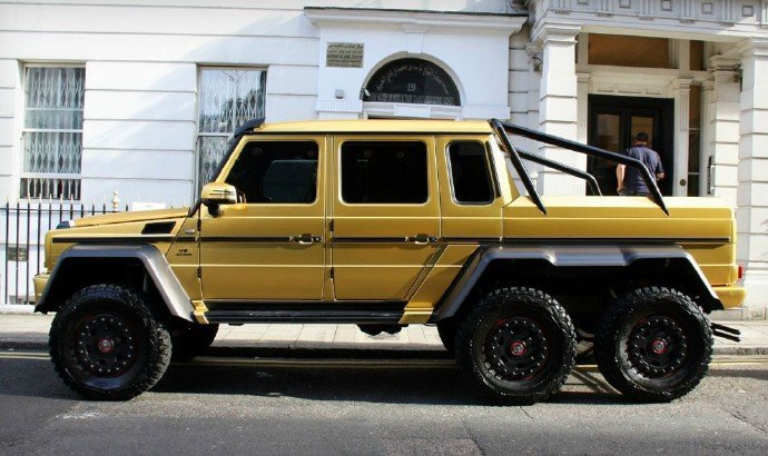 金色奔驰Benz G 63 AMG 6x6 霸气逼人！