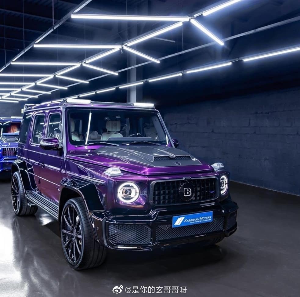 每天一组汽车美图:紫色巴博斯G63,属实骚啊