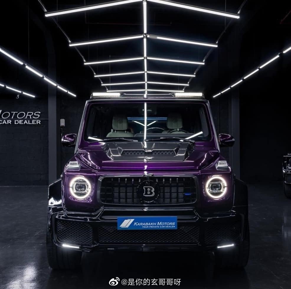 每天一组汽车美图:紫色巴博斯G63,属实骚啊