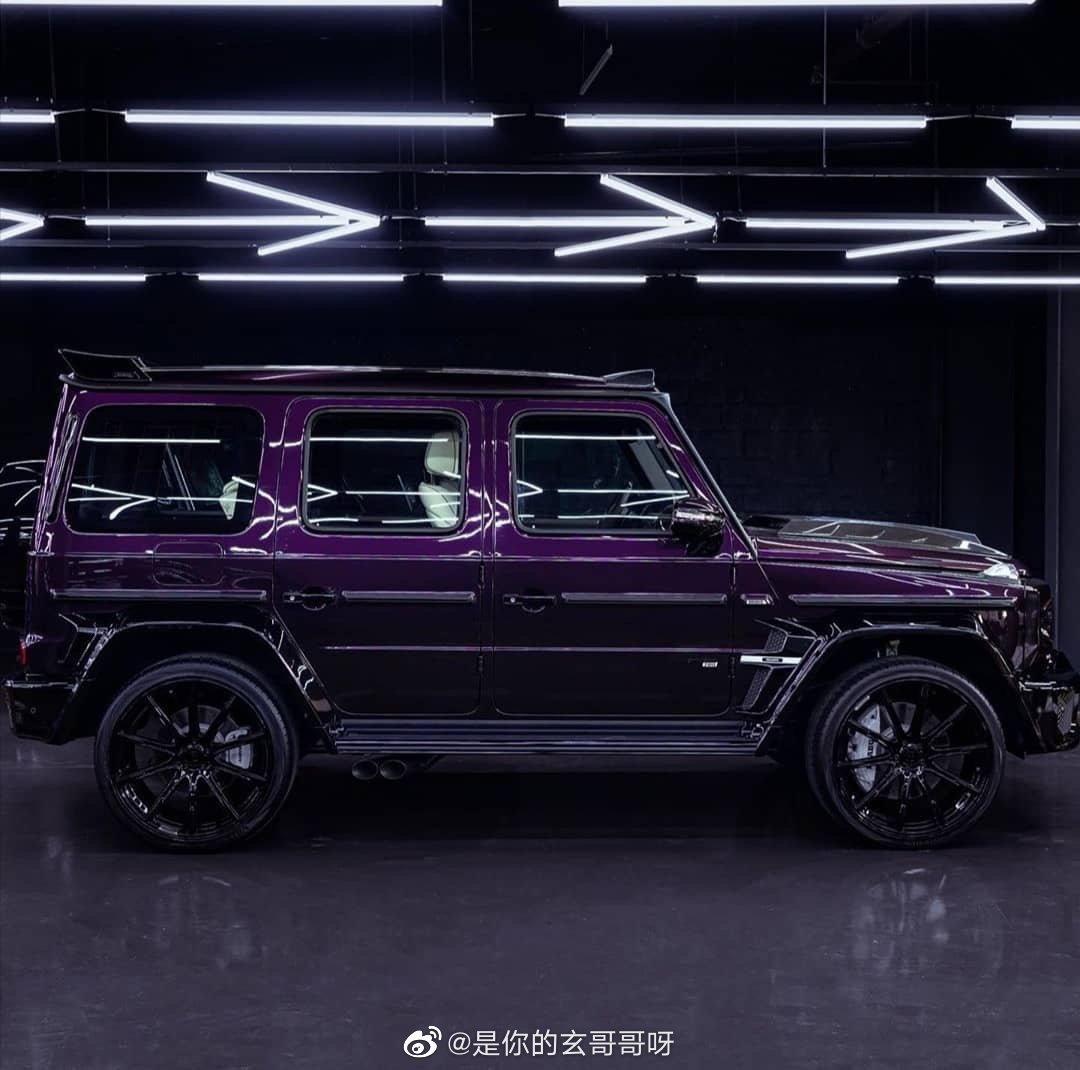 每天一组汽车美图:紫色巴博斯G63,属实骚啊