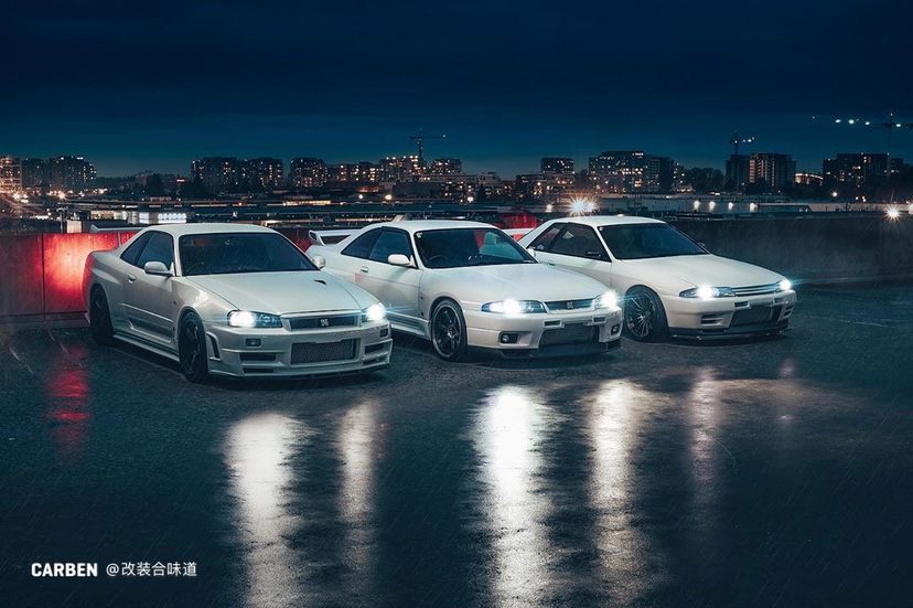 Nissan Skyline GT-R三代同堂，这画面爱了