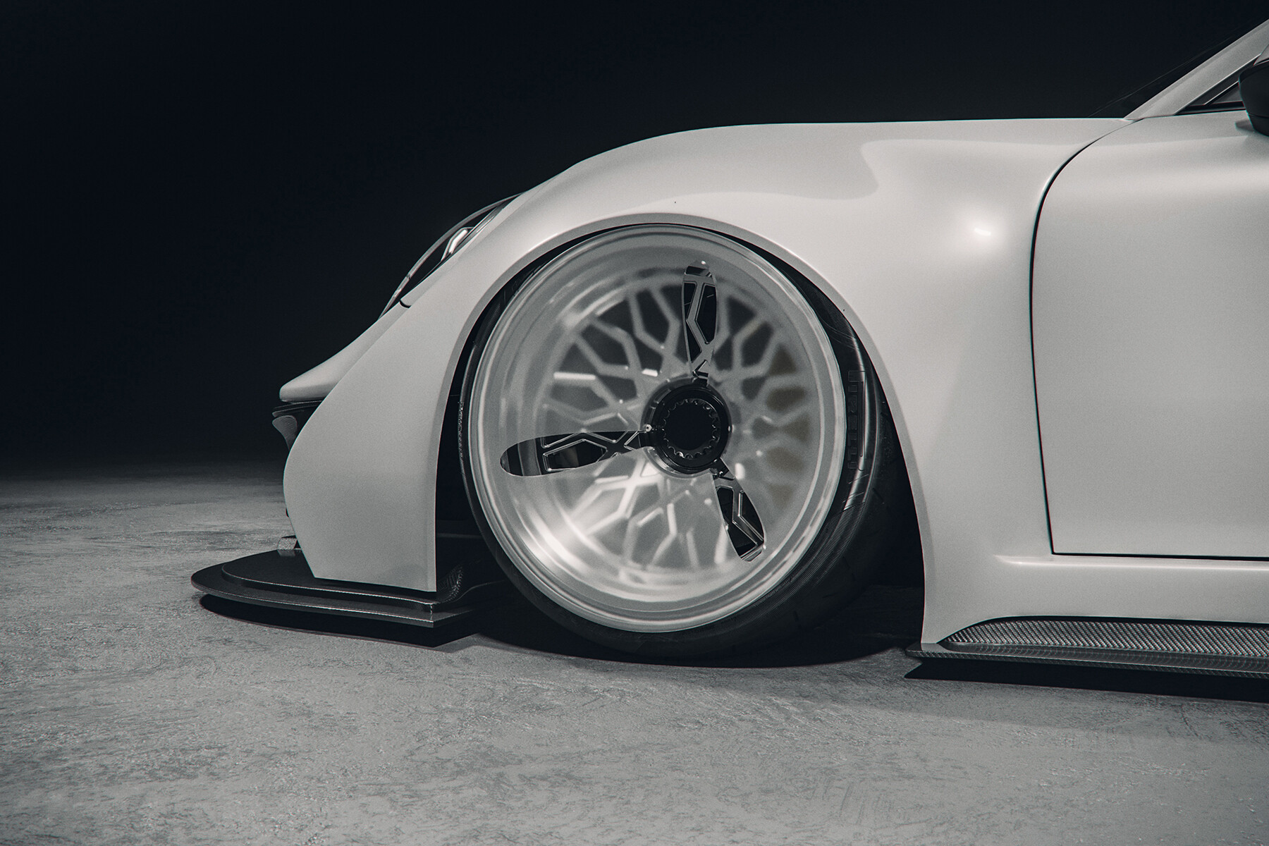 大神新作,保时捷 991 结合迈凯伦 650s 样式前唇设计,我好了!