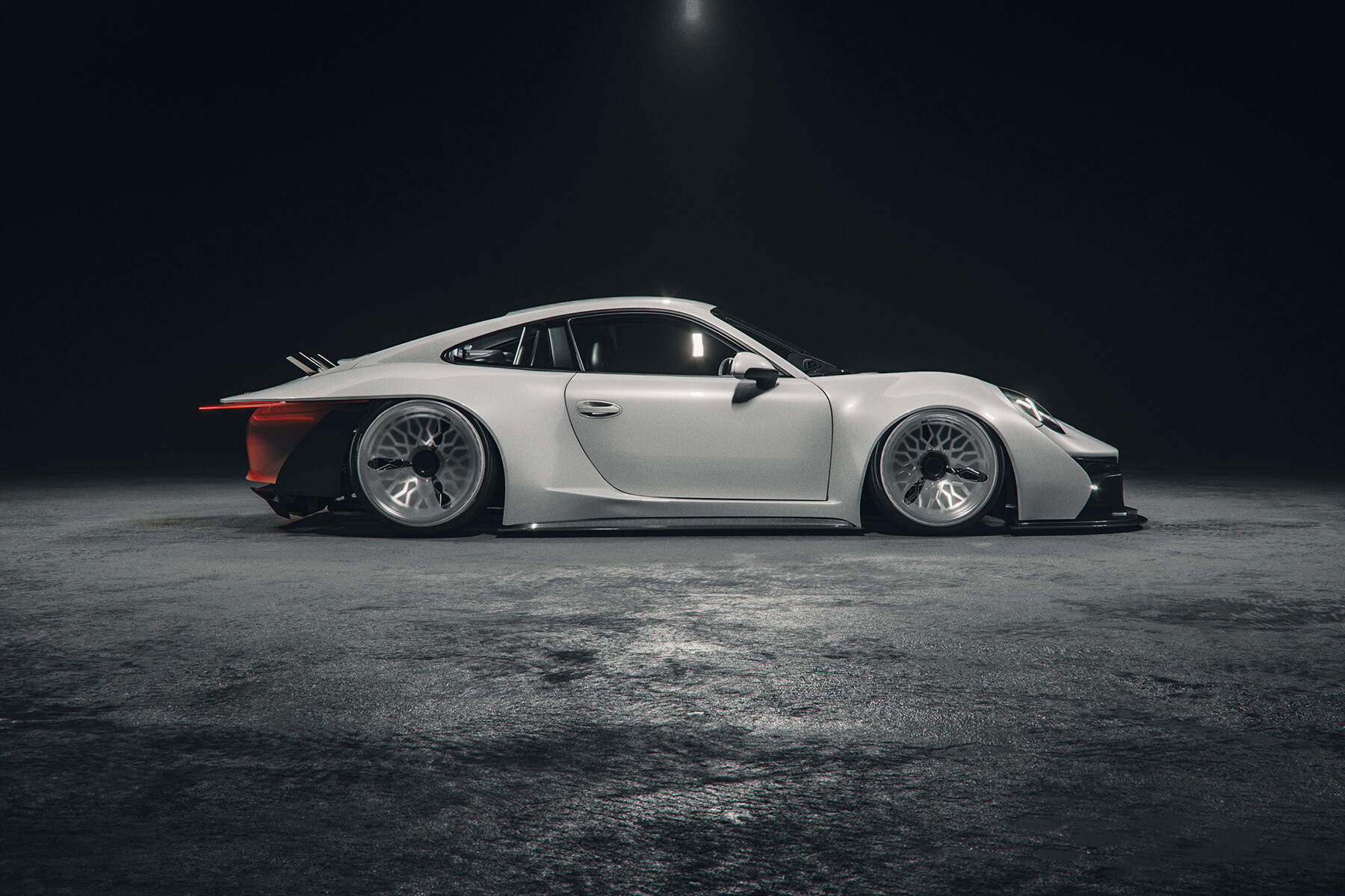 大神新作,保时捷 991 结合迈凯伦 650s 样式前唇设计,我好了!