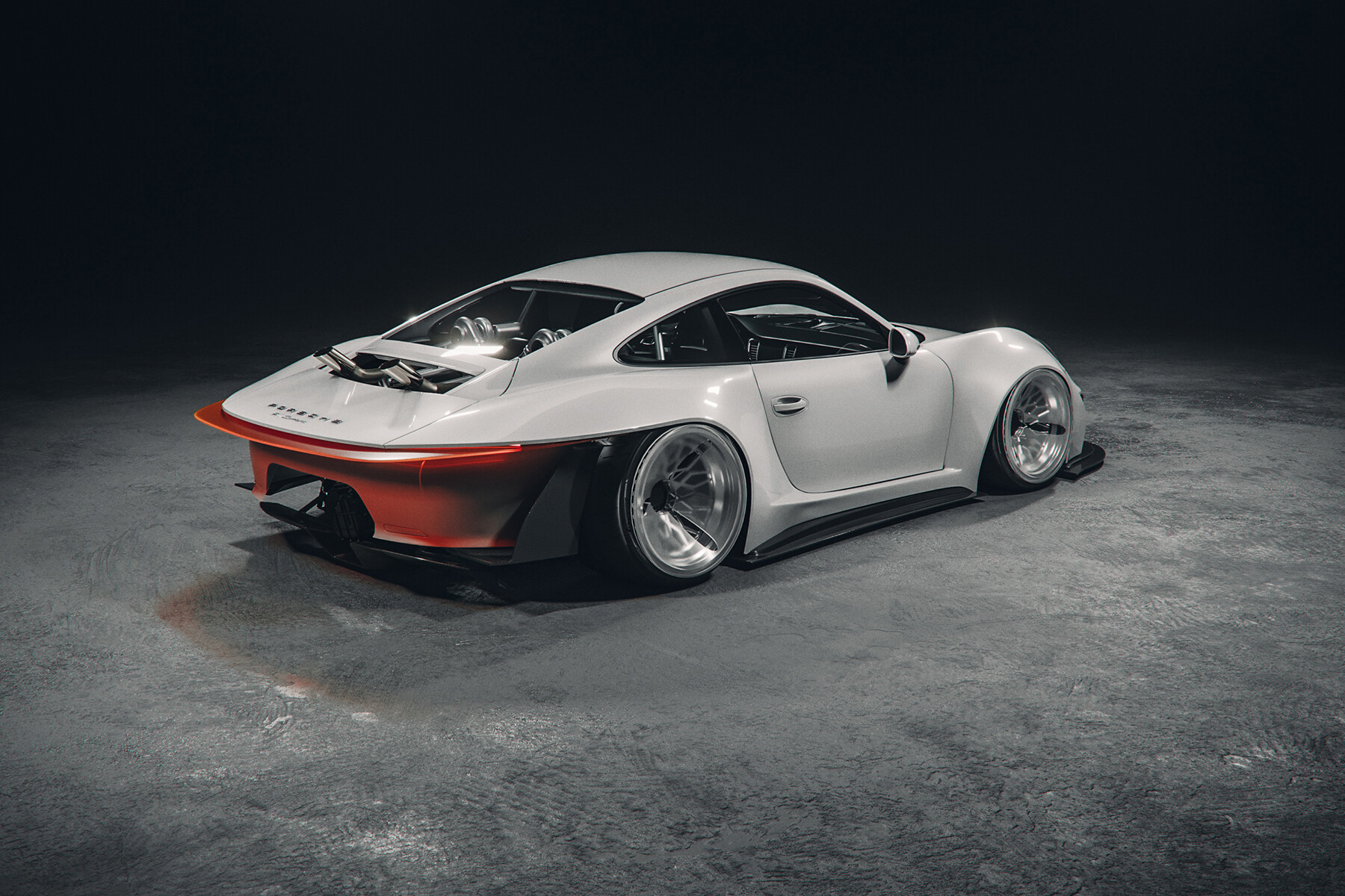 大神新作,保时捷 991 结合迈凯伦 650s 样式前唇设计,我好了!