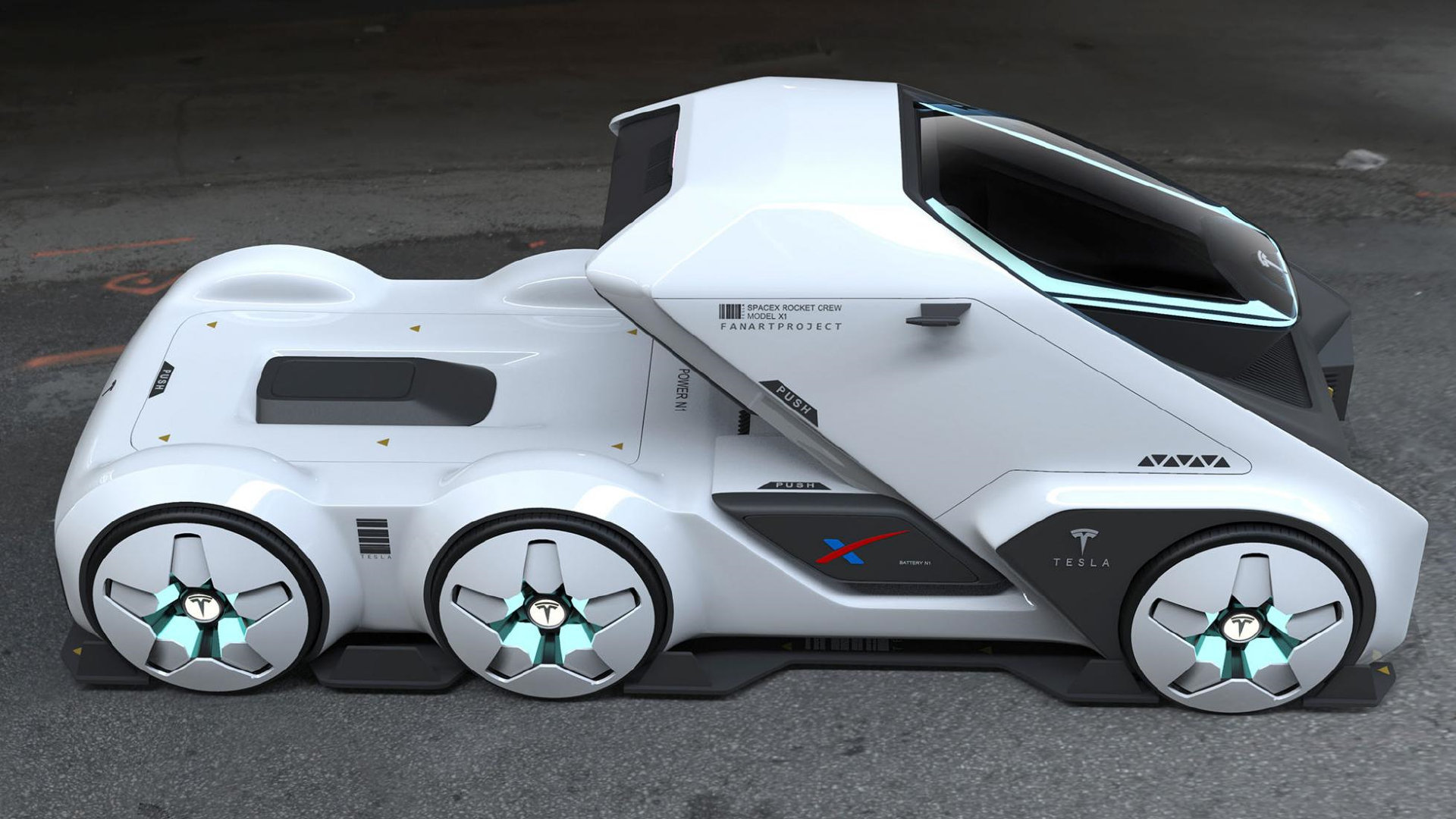 非官方的Tesla SpaceTruck Concept由Alex Imnadze设计。