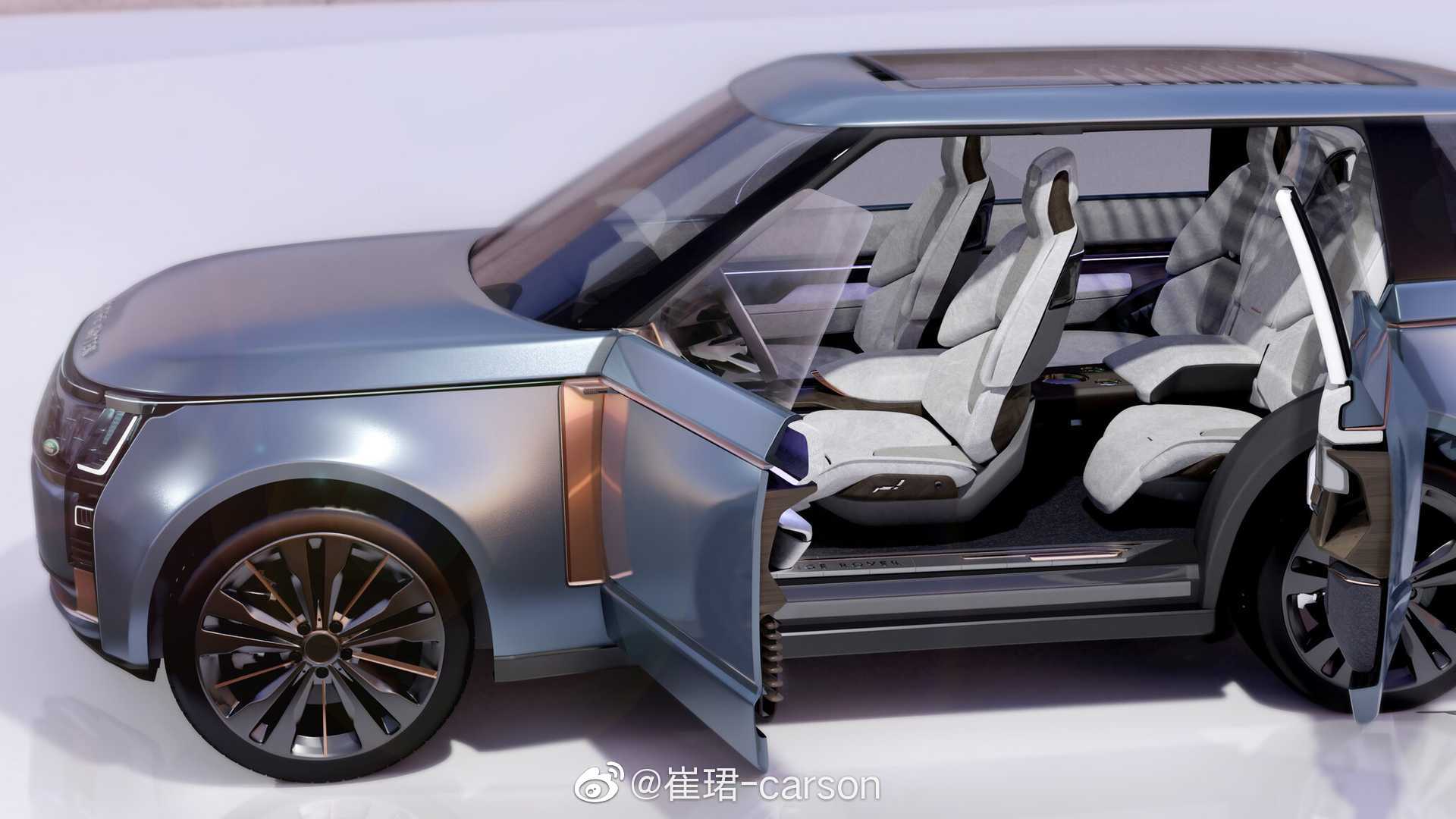 来自设计师Shijie Yu的下一代路虎揽胜的3D设计图