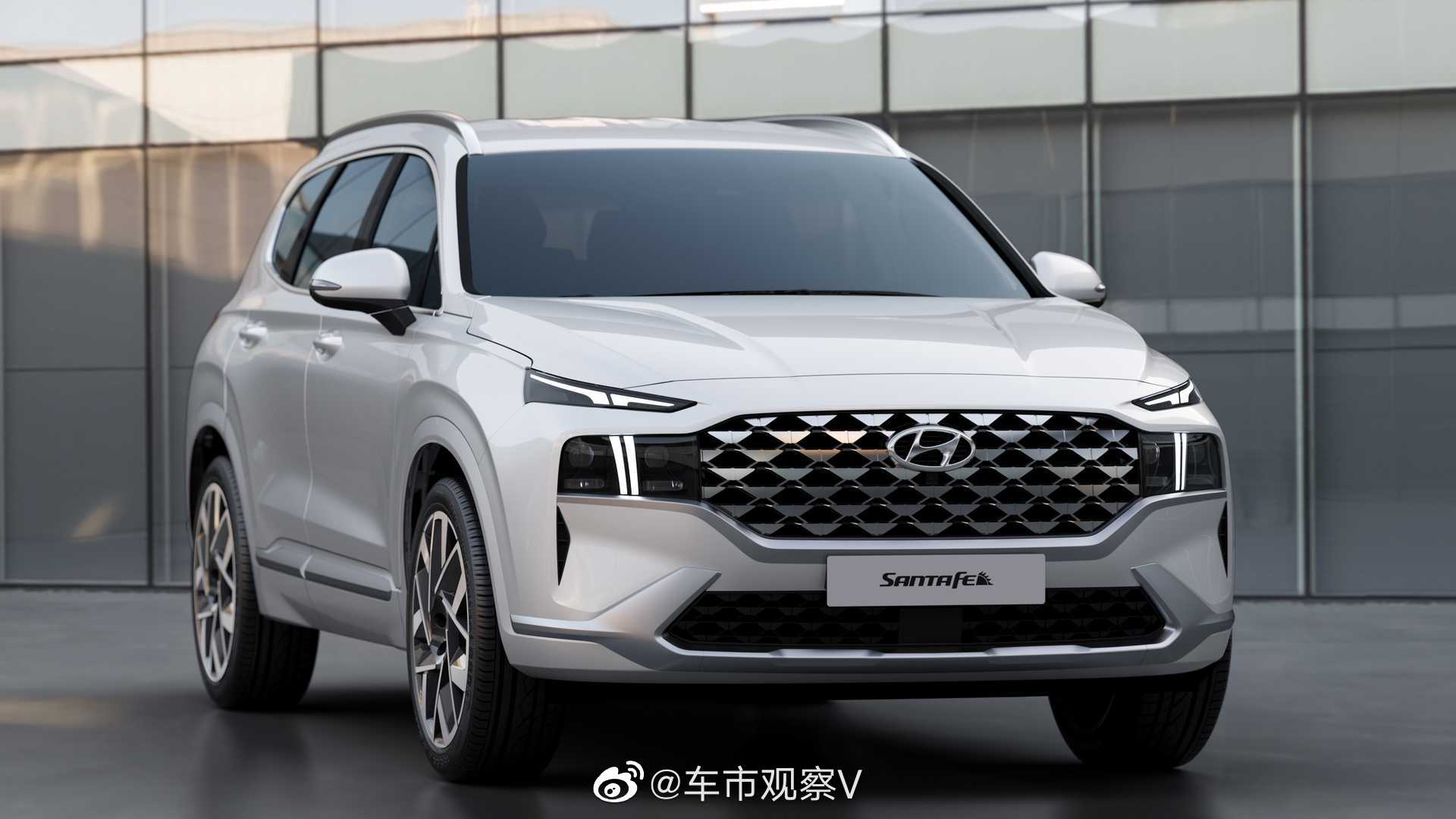 2021 Hyundai Santa Fe,这个中网设计太个性了.
