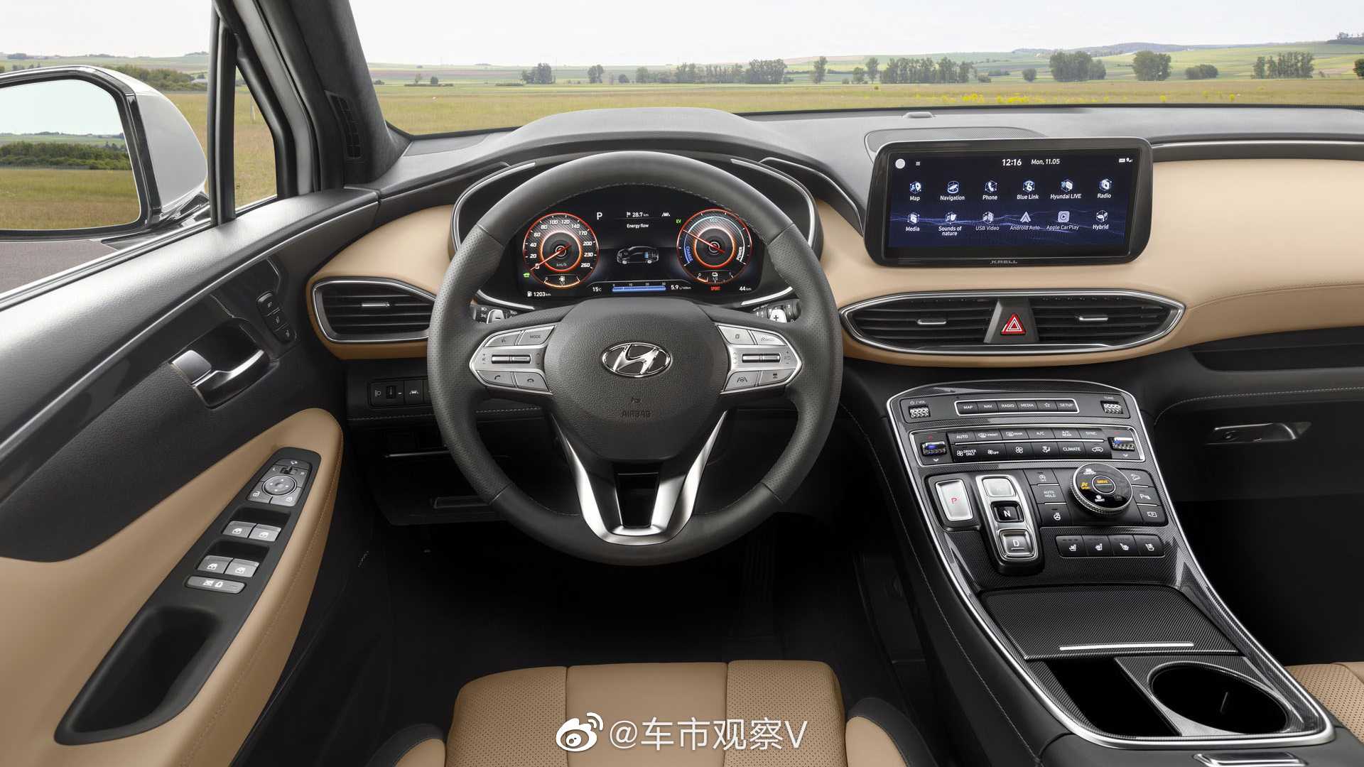 2021 Hyundai Santa Fe,这个中网设计太个性了.