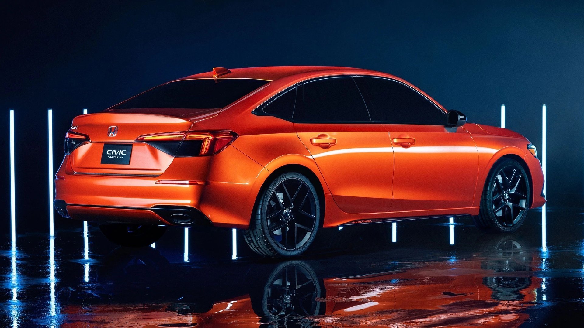 第十一代思域原型车,新车将在21年春季发布