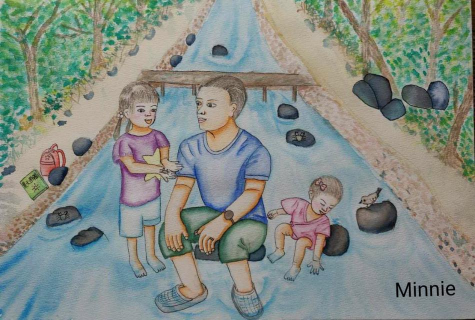 作者：Minnie。来自广东梅州，现居住于日本富士山下，全职妈妈。喜欢旅行与美食，喜欢带着两个女儿在乡下玩耍，喜欢把生活融入到画作当中，无比享受绘画时光。也希望更多的人能喜欢上绘画。