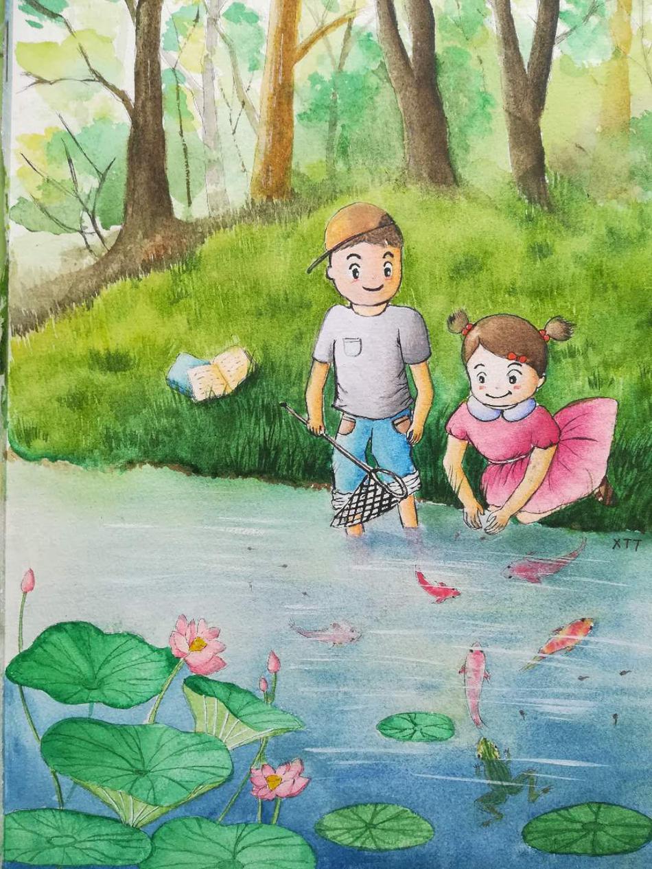 作者：XTT。从小怀揣画画梦，虽不曾学过，但闲暇时候就总想找出画纸画上几笔。非常享受绘画时沉浸其中的投入感和看到成果后的成就感。感谢写画时光，让我遇见这缤纷的水彩世界。