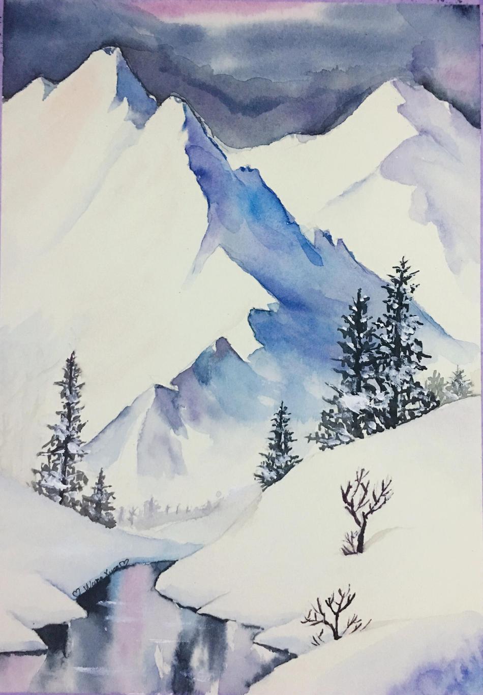 作者：璇璇。八零后的新手宝妈，女儿今年四岁半。跟老师和一群志同道合的伙伴们一起学习水彩画，从零基础的完全不会控制水到后来的小有心得，我越来越喜欢水彩带给我的灵动、绚丽和多彩了。