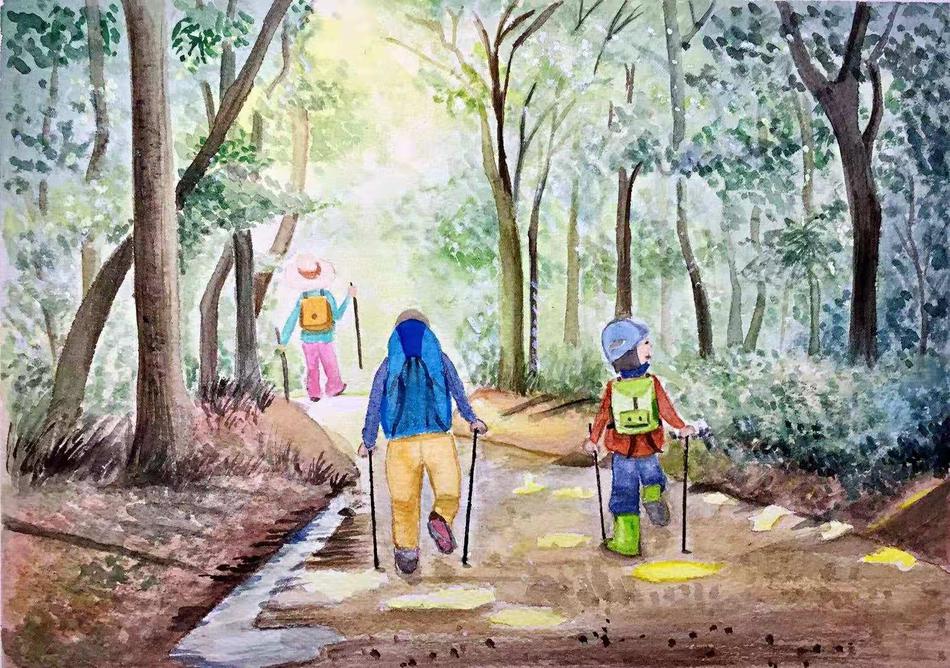 作者：桃子。现居住在德国巴伐利亚州，家里有两个可爱的孩子，是一名全职妈妈。去年七月正式拜师学画，一年多过去不仅热情不减、画技大涨，还学会了时间管理。