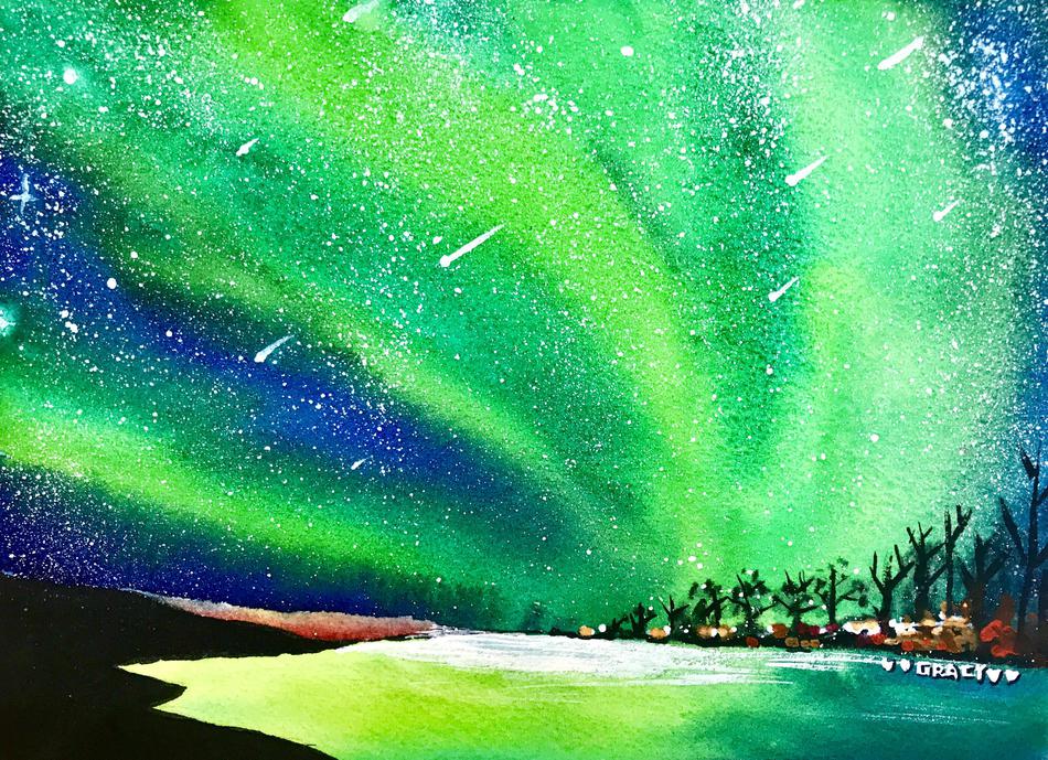 “亲子阅读和成长：树与书”画展作品